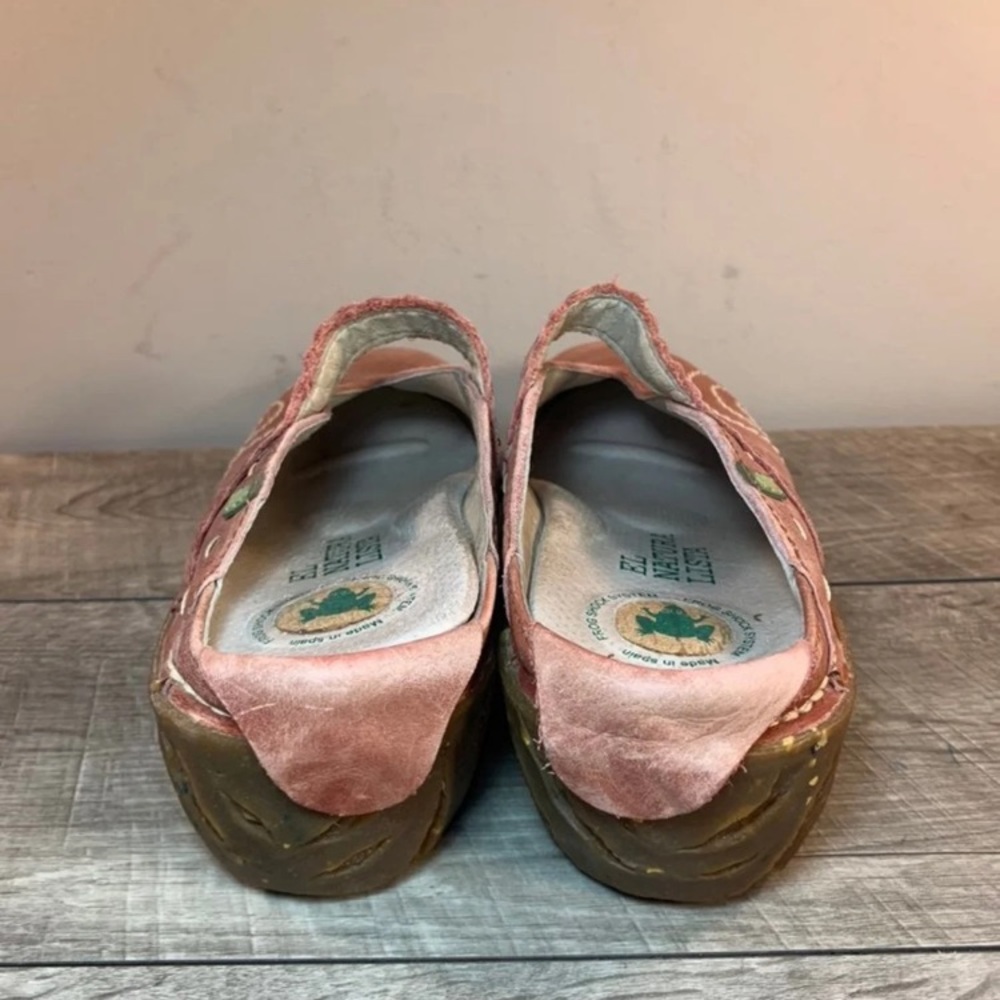 El Naturalista Yggdrasil Light Pink Leather Women's Clogs Mules Shoes Size 8.5 - Picture 6 of 9